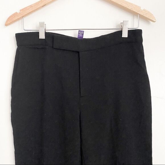 ralph Lauren Purple Label Virgin Wool Trouser Pants Black 6 - Picture 3 of 8